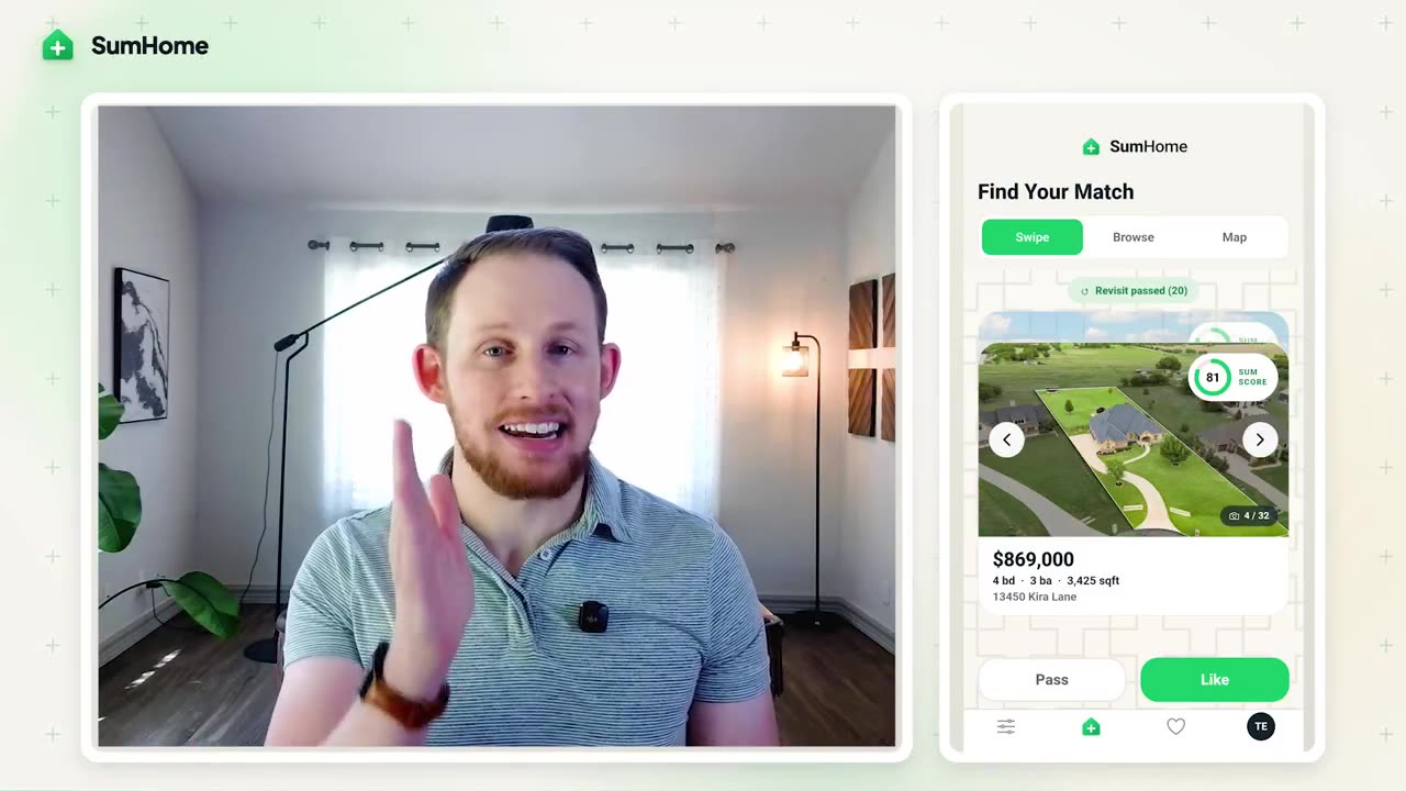 Thomas demonstrating the SumHome swipe deck