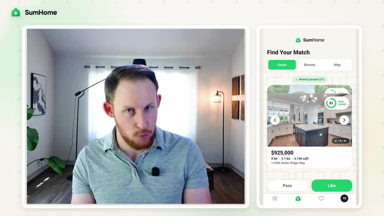Thomas explaining the Sum Score on a matched home